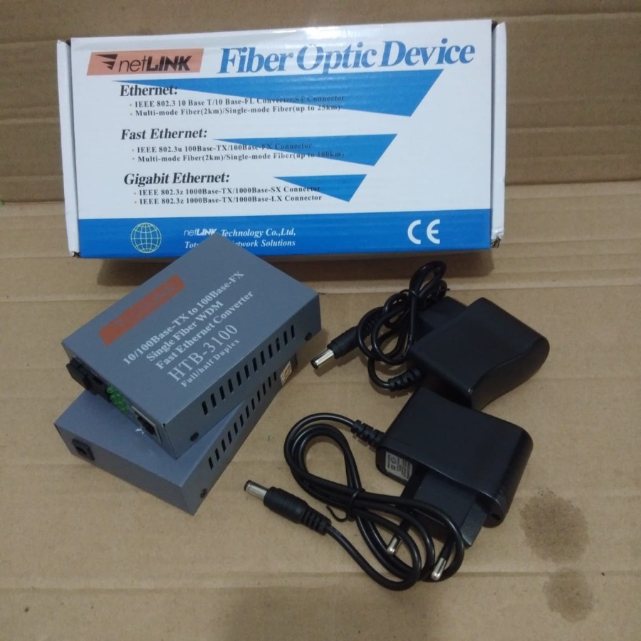 Netlink HTB-3100 Converter Fiber Optic to Fast Ethernet 25KM