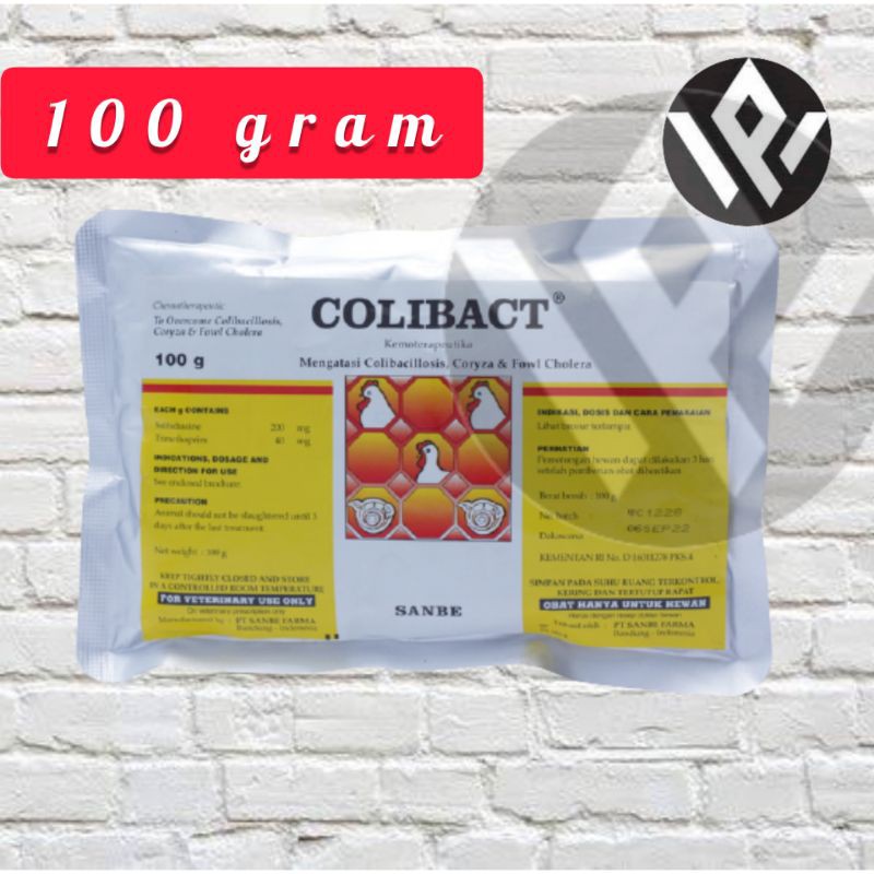 Colibact serbuk 100 gram antibiotik ayam PT Sanbe Farma