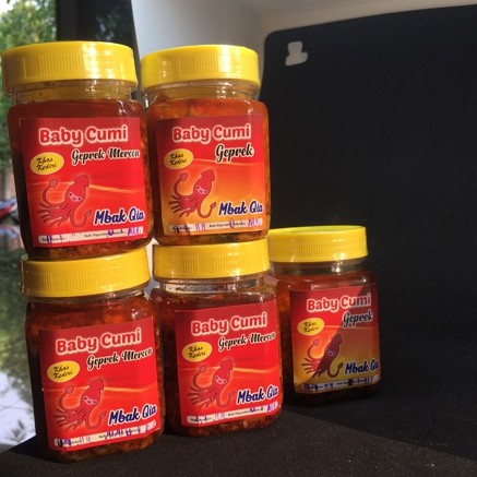 

Sambal Baby Cumi Geprek Mercon 150 gr