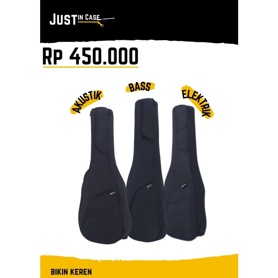 Just In Case JIC1 Gigbag Electric Guitar Di Lapis Fiber Tas Gitar