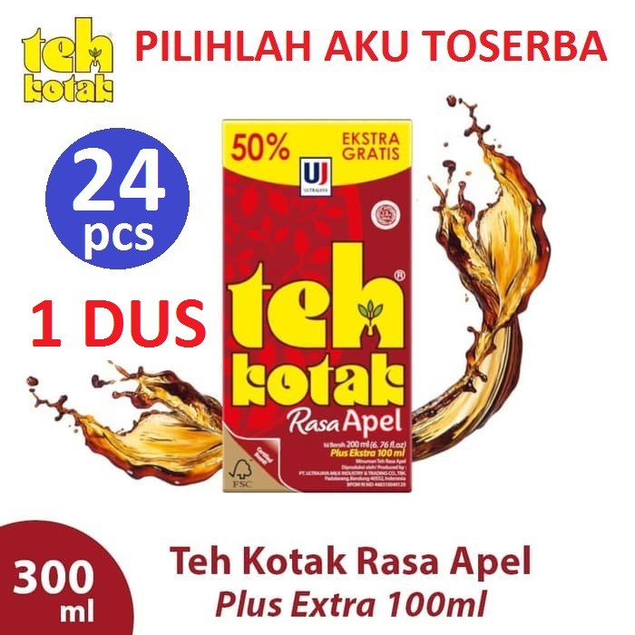 TEH KOTAK ULTRA RASA APEL 300 ml ( HARGA 1 DUS ISI 24 )