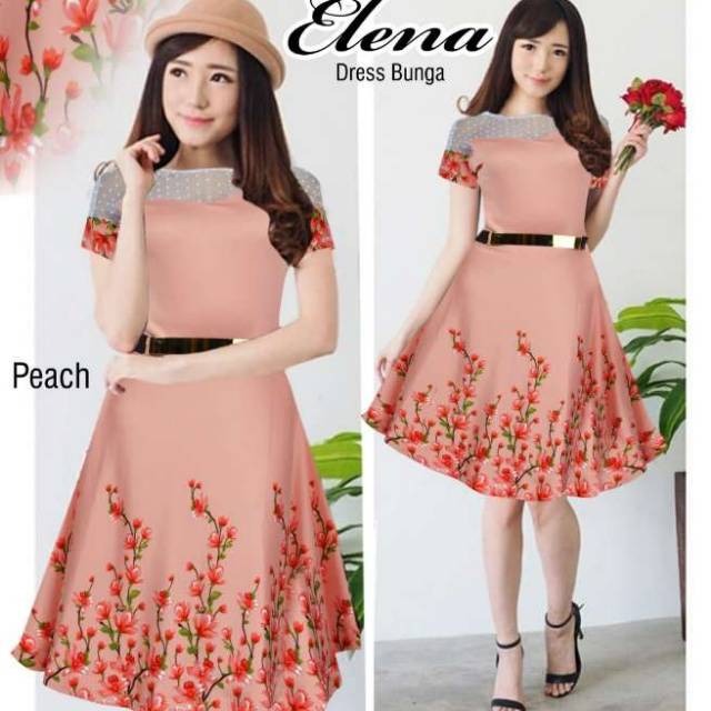 Elena dress bunga