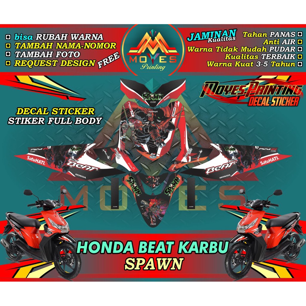cod stiker motor beat karbu decal stiker motor beat karbu stiker beat karbu decal stiker beat karbu_