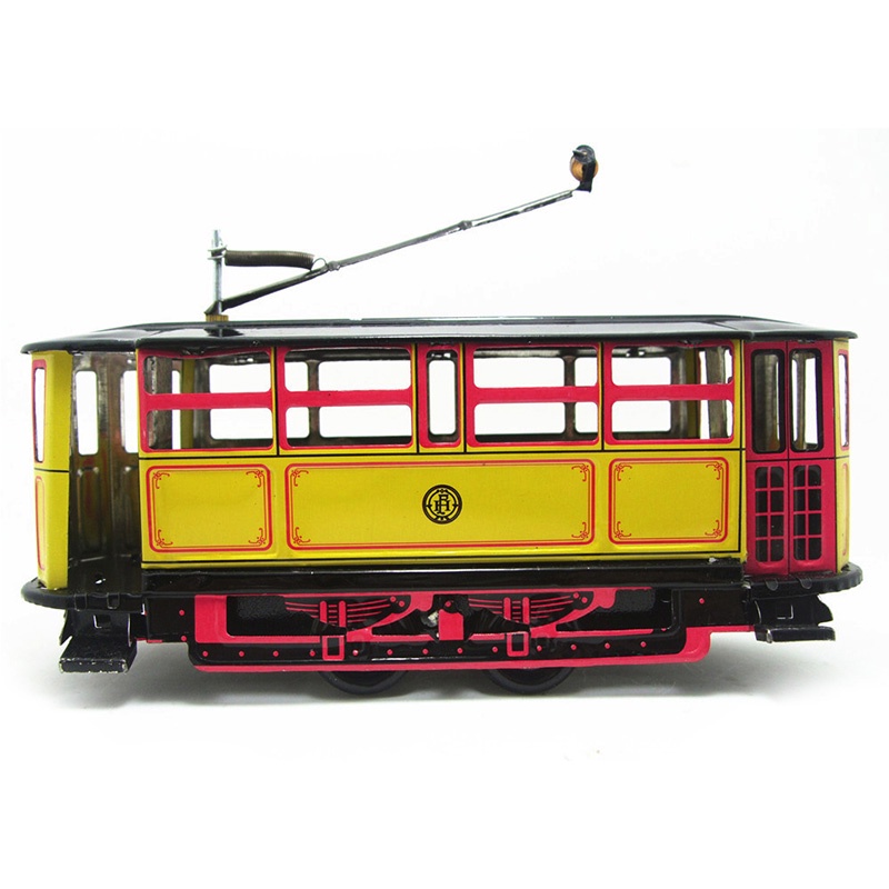 Mary Retro Wind Up Trem Cable Bus Jarum Jam Streetcar Mainan Vintage Koleksi Anak Hadiah