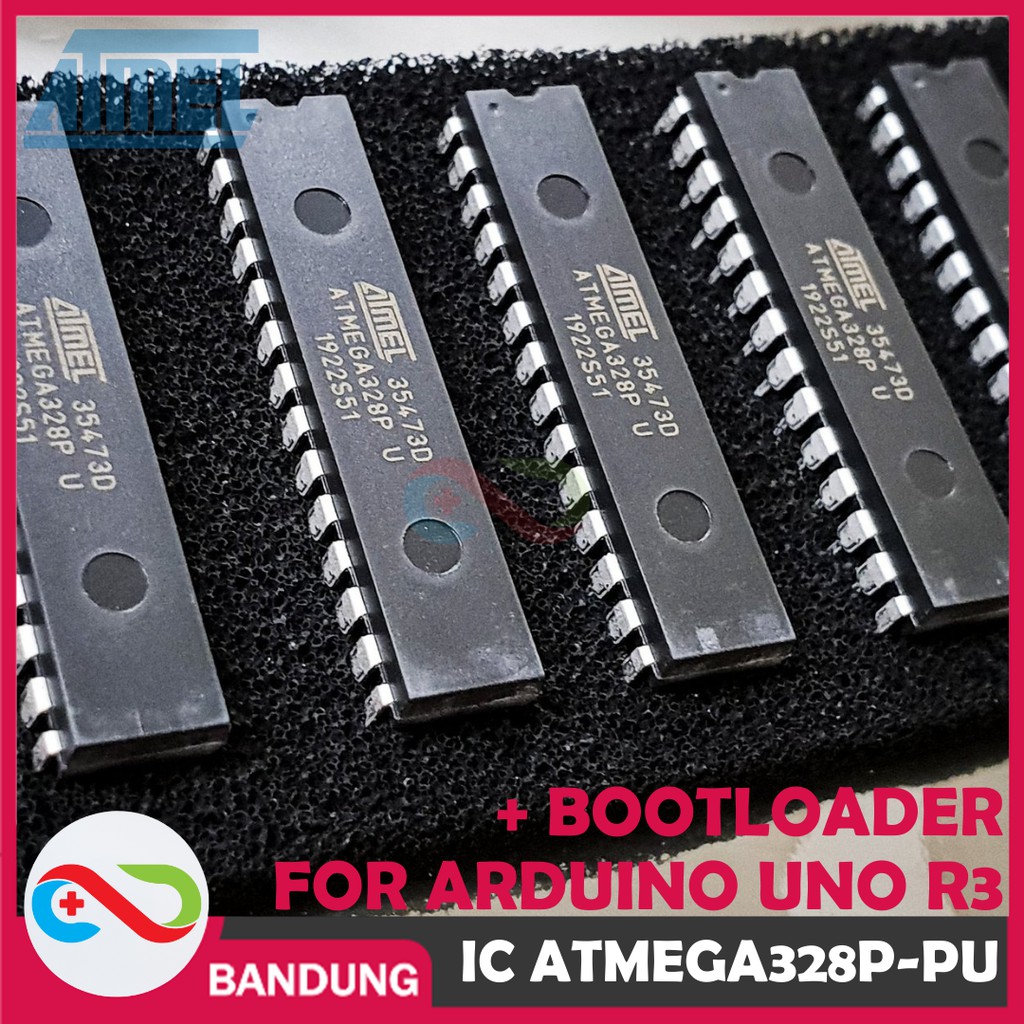 ATMEGA328P-PU MCU AVR DIP-28 + BOOTLOADER ARDUINO UNO + STIKER