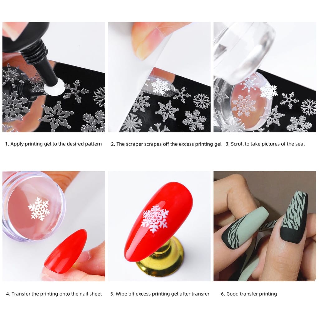 2pcs/set Nail Art stamper Original for French Tip Nail Art