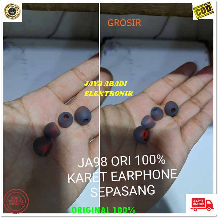 J98 ORIGINAL KARET HEADSET EARBUDS SILICON BUSA EARBUD HANDSFREE EAR IN MULTI J98  Earbuds silicon karet earphone hf busa headset handsfree kuping telinga ear earbud sepasang multi universal original J98  terbuat dari bahan silicon berkualitas yang dapat