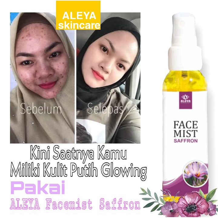 [BPOM] FACEMIST SAFFRON ALEYA | FACEMIST SAFRON ALEYA WITH ALLANTOIN 100% GLOWING BEBAS JERAWAT