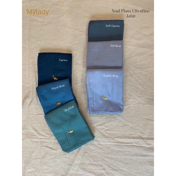 Part 1 Mylady Hijab Plain Voal Ultrafine by Myladyhijab dark mustard silver broken white optic white-2