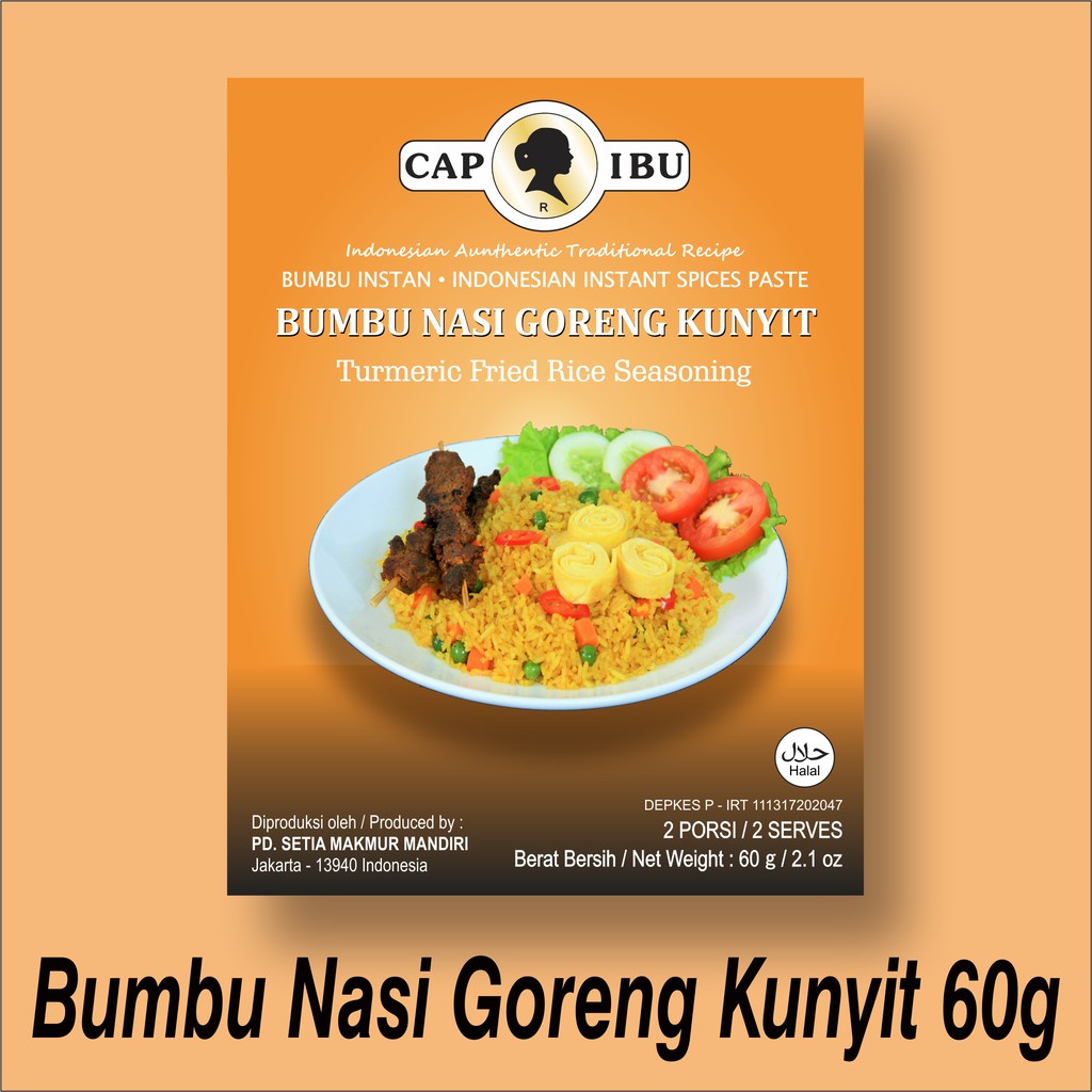 

Bumbu Nasi Goreng Kunyit Cap Ibu Sachet 60G