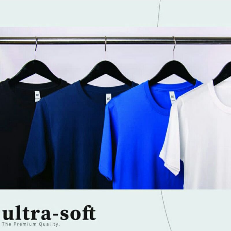 KAOS POLOS DISTRO YARN SPINDLE COTTON COMBED 30S ULTRASOFT LENGAN PENDEK