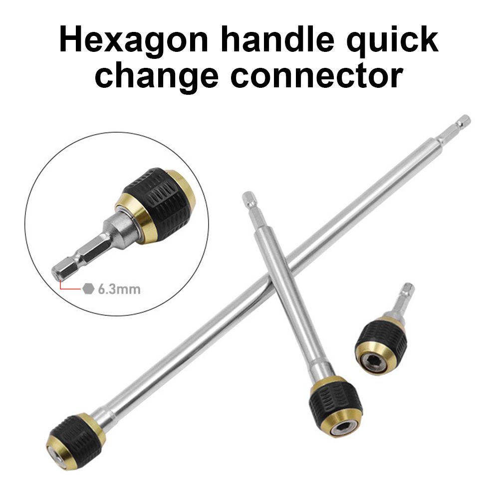 Kepala Batch Konversi SOLIGHTER Perpanjang Self-locking Power Tool Bor Bits Tool Universal Post Hex Shank Connector