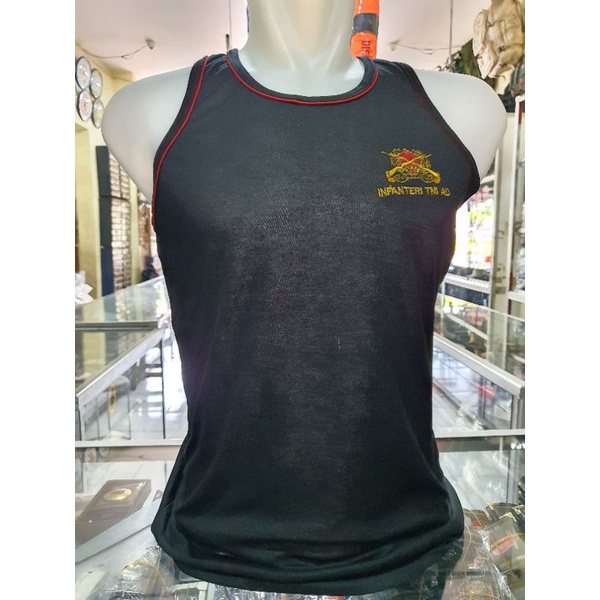 kaos singlet INFANTERI Hitam / singlet logo / kaos singlet army