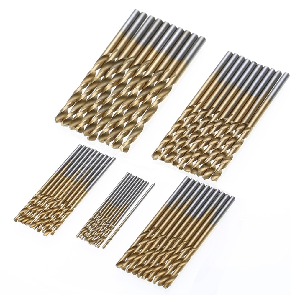 Mata Bor Power Drill Bits Titanium Coated 50 PCS - Gold