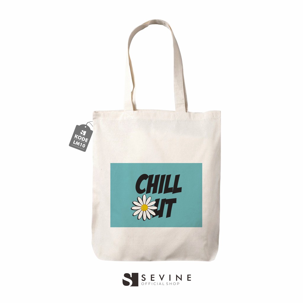 Sevine Totebag Tas Wanita Tote Bag Resleting Aestethic Quote Motivation - LM