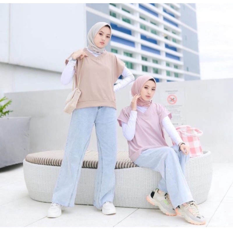 Outer baju rompi vest korean style wanita atasan kekinian