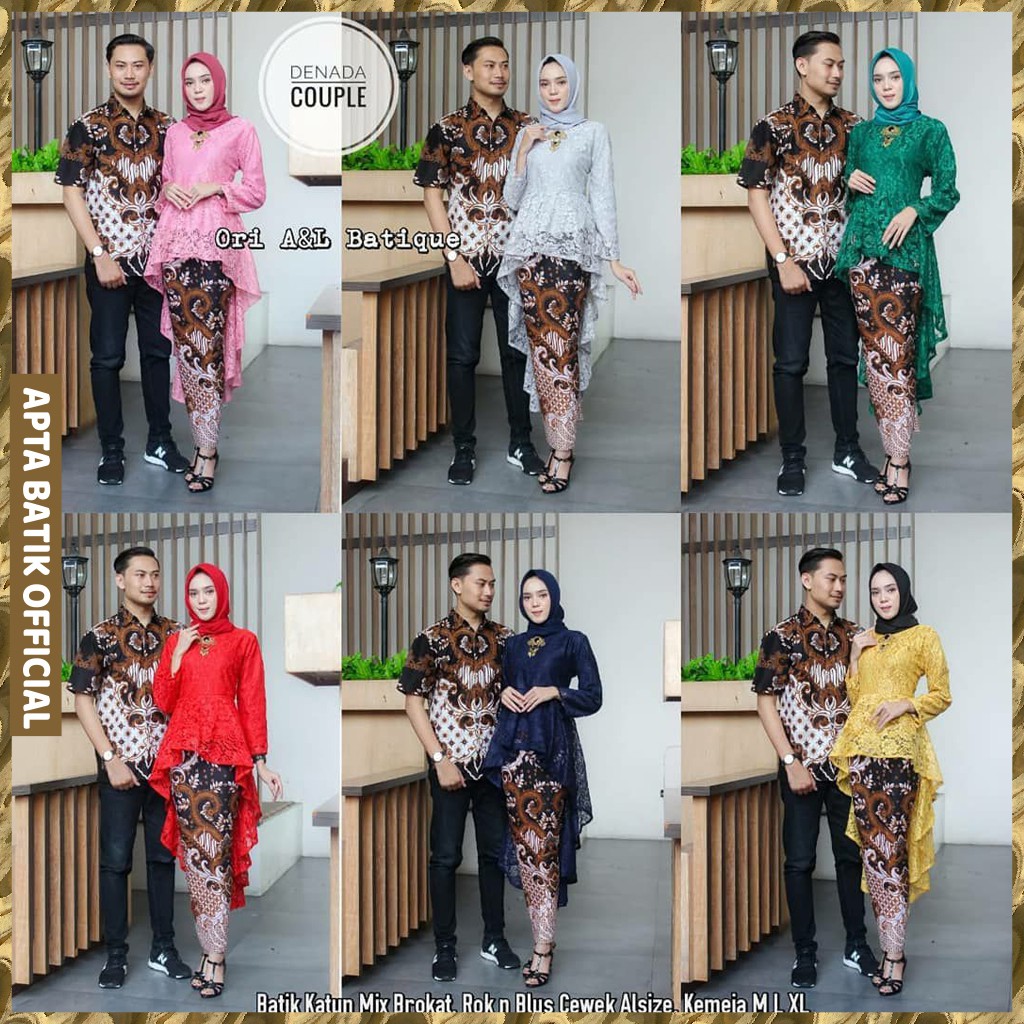 BATIK COUPLE BROKAT PINGUIN DENADA MUSLIM