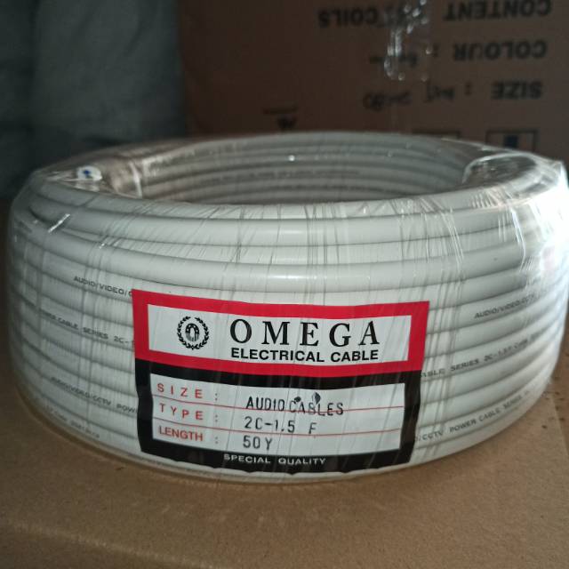 Kabel listrik isi 2, isi kawat Besar /kabel Nym 2x15 Omega 50meter