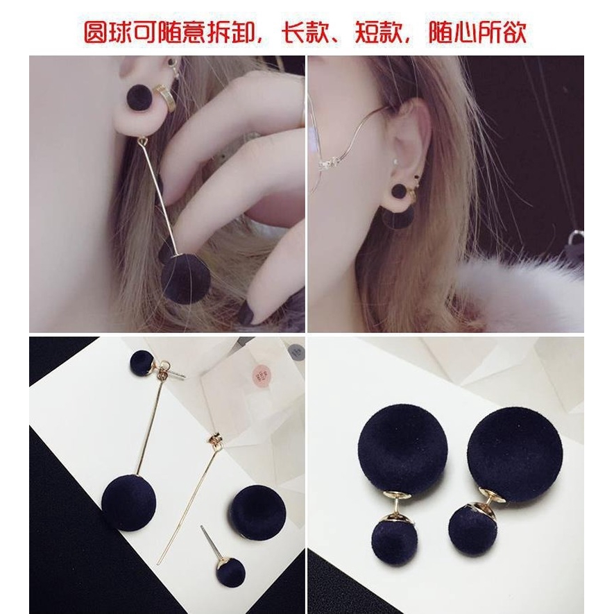 Korea Anting wanita Pejantan Fashion Ring Bola-4