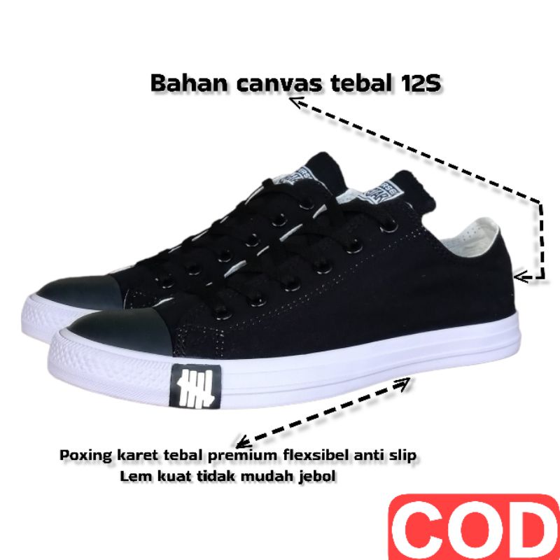 (free box converse)sepatu converse all star ct petir black white all star ct petir chuck taylor hitam putih