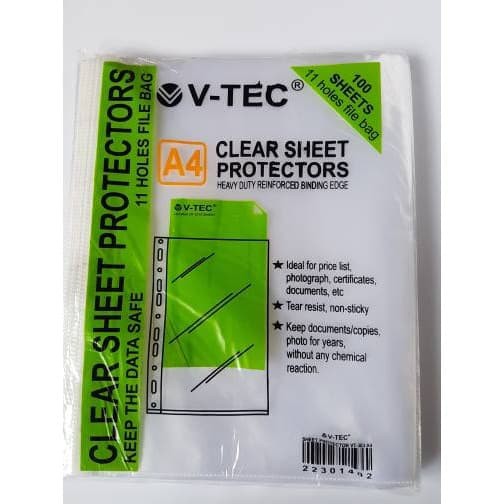 

V-TEC SHEET PROTECTOR A4 (100LBR)