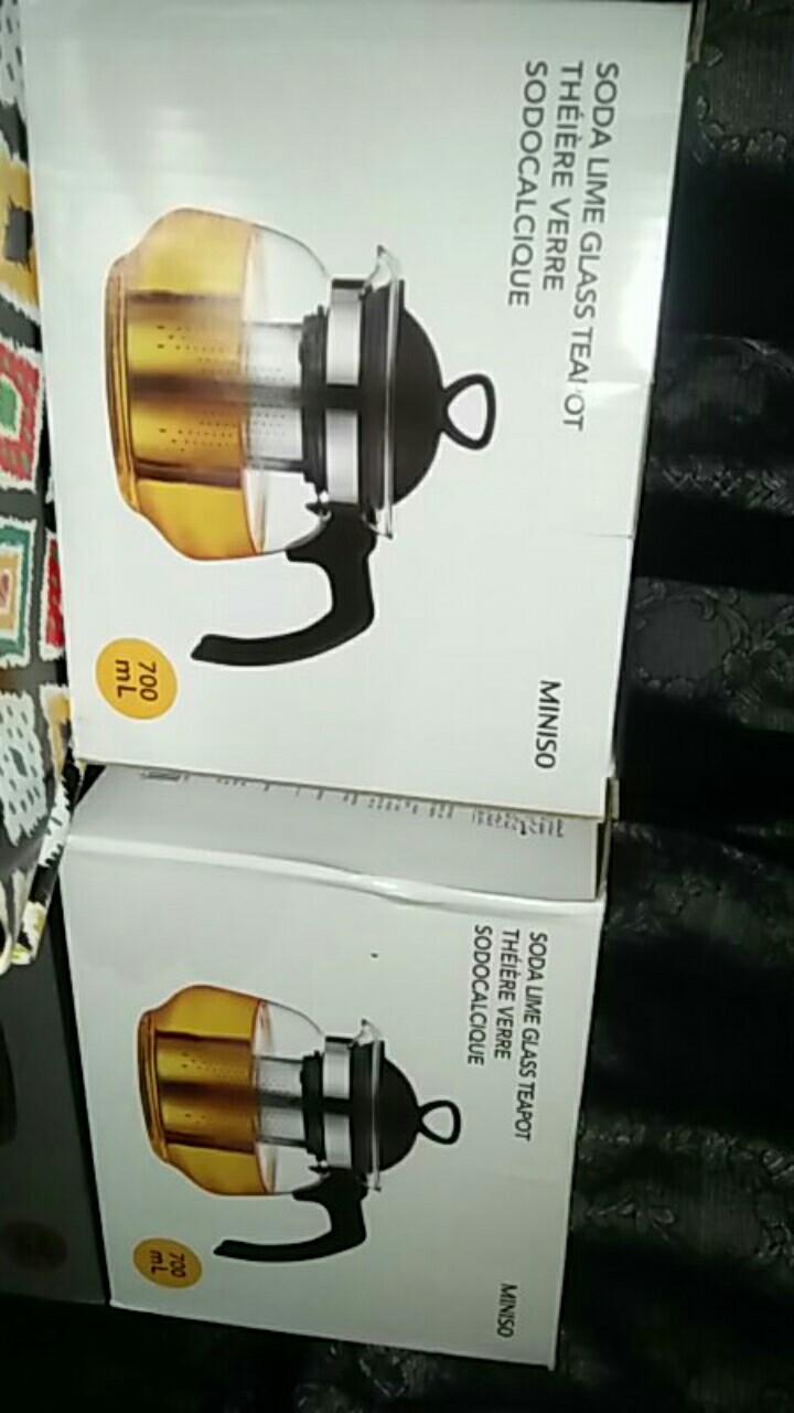 Miniso Teko Kaca 700ml Glass Teapot Infuser Ketel Teh Aman Tea Pot