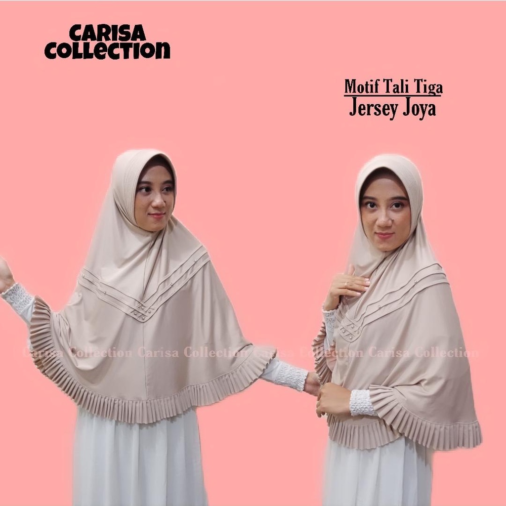 Jilbab/kerudung  Instan Jersey Jumbo ~ Khimar Jersey Renda ~ Hijab Model Bergo terbaru termurah dan 
