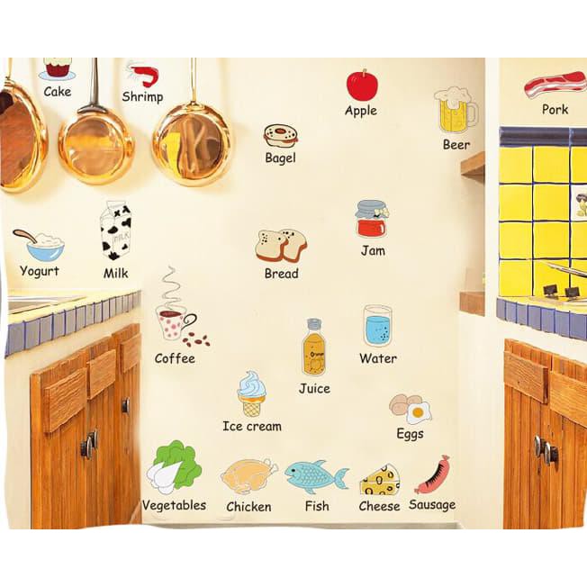 wall sticker 50x70/wallstiker transparan-AM7090-MY BREAKFAST Kode 845