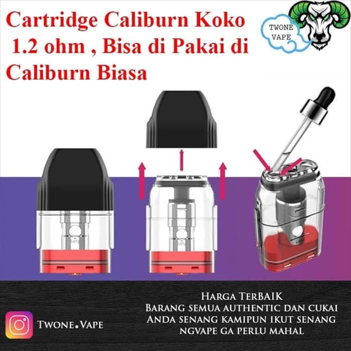 Cartridge Uwell Caliburn KOKO Authentic Uwell KOKO 1.2 ohm