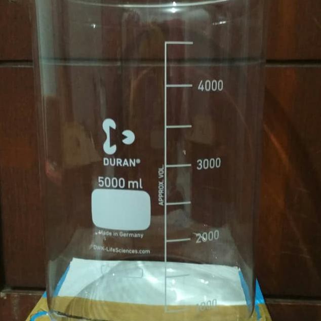 Promo Beaker Glass 5000 Ml Duran Low Form Gelas Kimia Kaca Kapasitas 5 L Jakarta