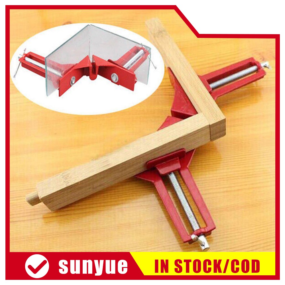 In Stock Cod 90 Degree Right Angle Clamp 100mm Mitre Clamps Corner Clamp Picture Holder Shopee Indonesia
