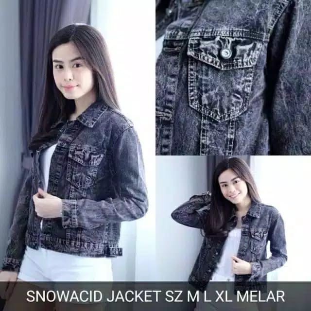 JAKET SNOW BLACK WANITA KEKINIAN ORIGINAL PREMIUM JEANS GBM