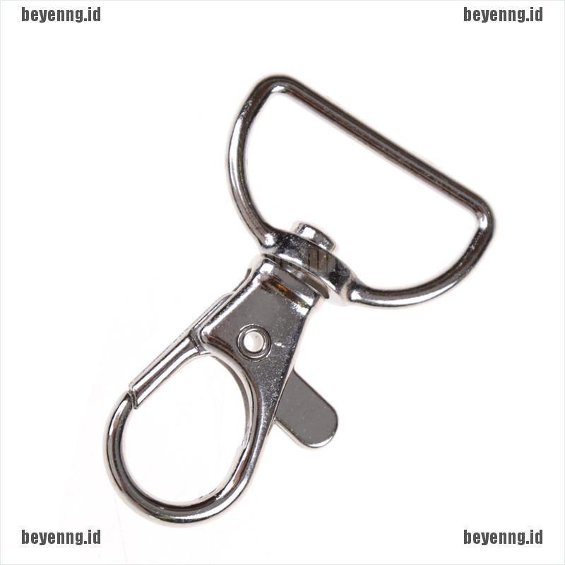 BEY 10pcs/set Silver Metal Lanyard Hook Swivel Snap Hooks Key Chain Clasp Clips