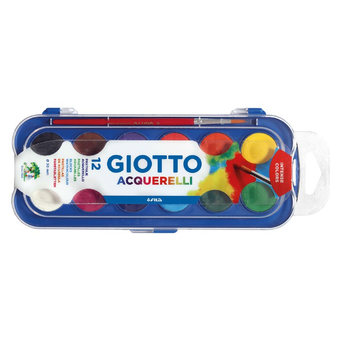 

Giotto Acquerelli MINI 12 Warna ( Water Color Cake / Cat Air )