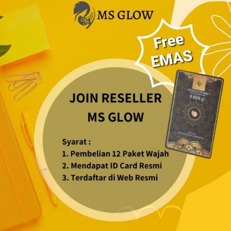Join Reseller MS GLOW resmi berID Pusat FREE MINIGOLD