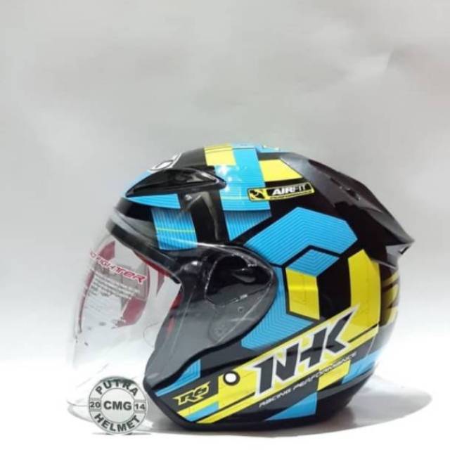 HELM NHK R6 MOTIF CUBE BLACK YELLOW
