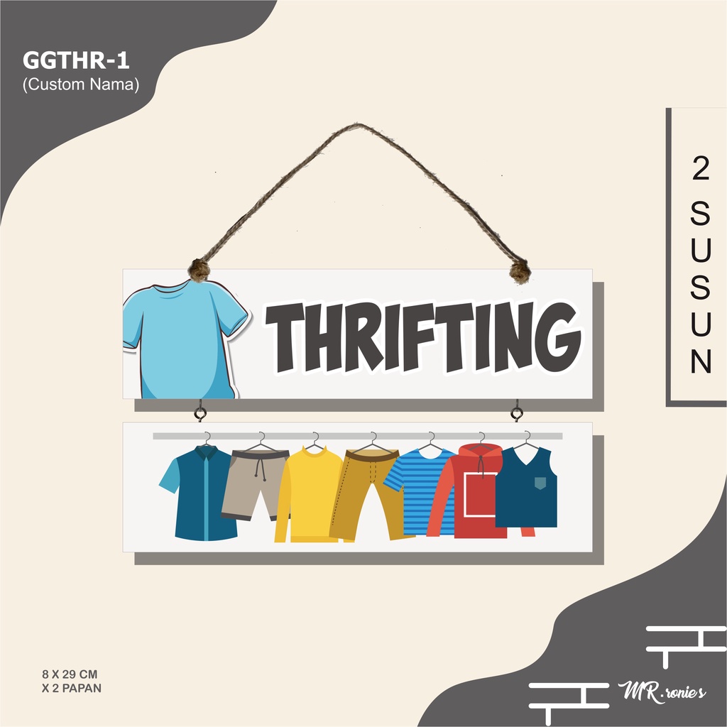 HIASAN DINDING PINTU KAMAR THRIFT BRANDED