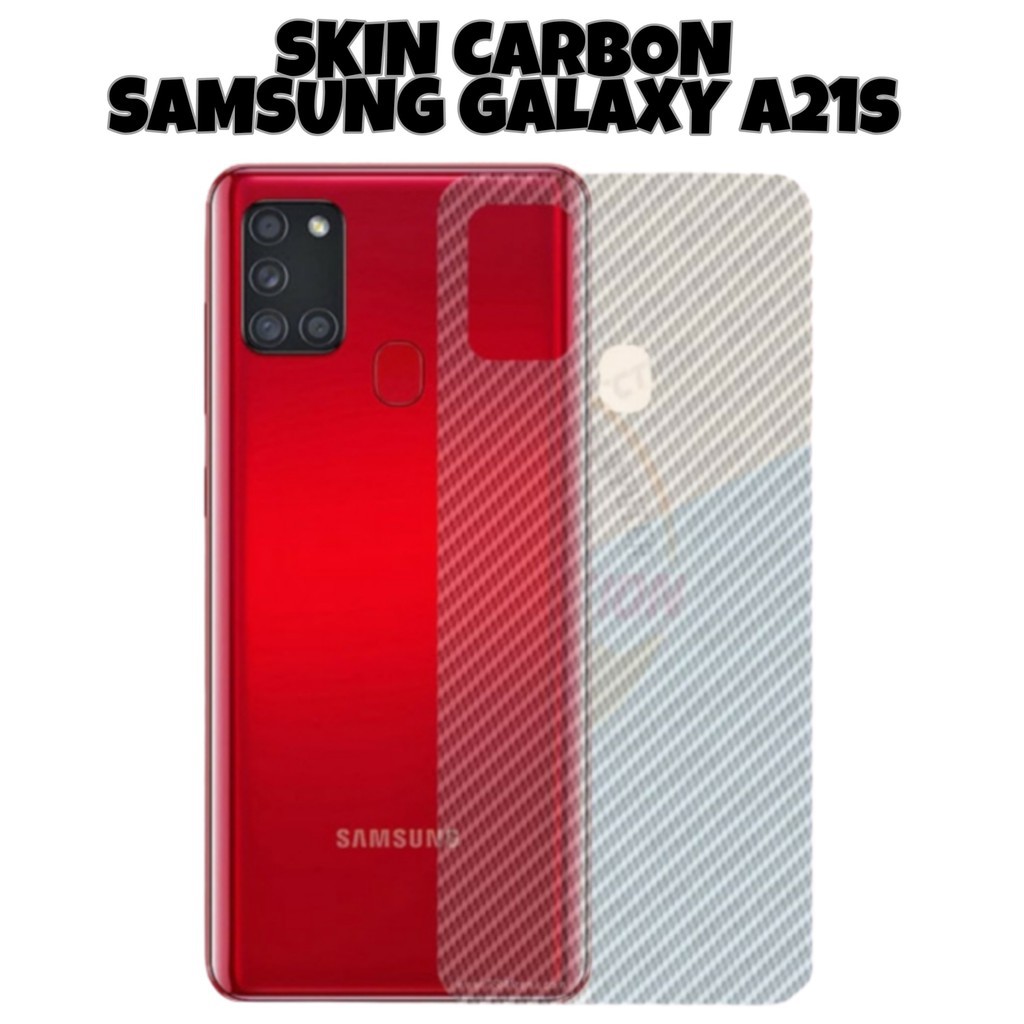 Back skin karbon atau gaskin carbon 3d samsung a21s , anti gores anti jamur anti licin