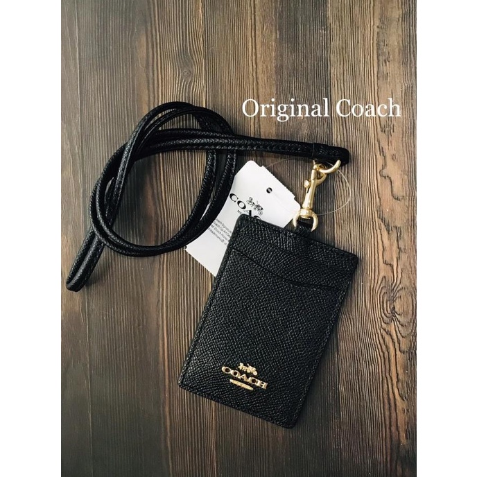 Coach Lanyard Id Coach Card Case Original Metal Logo Edition Terlaris