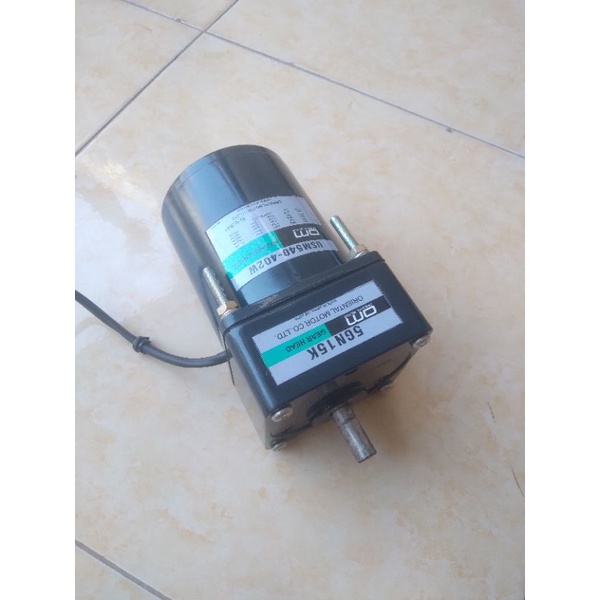 Ac Motor Gearbox 220V Oriental Ratio 1:15 40W Baru