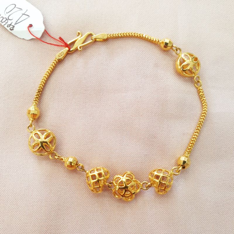 Gelang fashion emas asli kadar 420