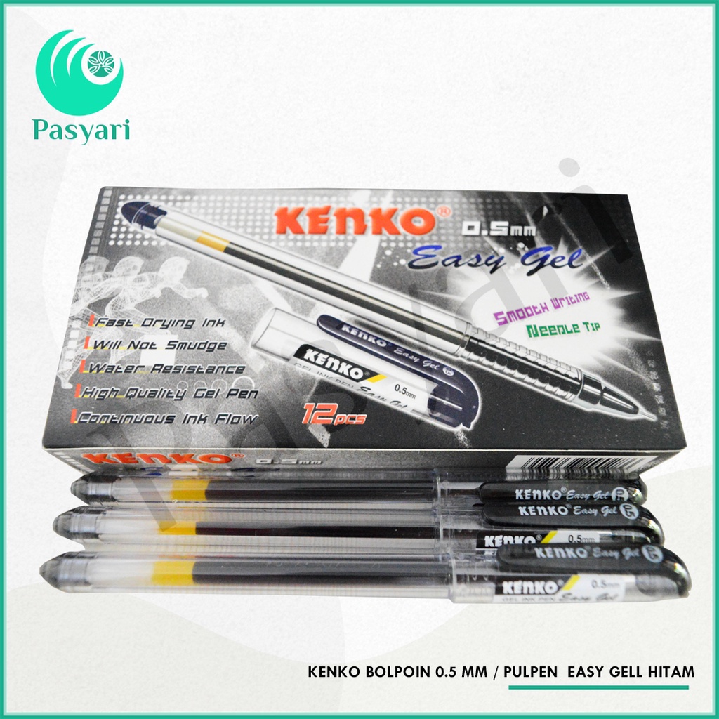 

Kenko Bolpoin 0.5 Mm / Pulpen Easy Gell Hitam