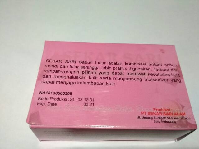 (144gr) Sabun Lulur Sekar Sari Menghaluskan Kulit Pemutih Herbal Alami  BPPOM