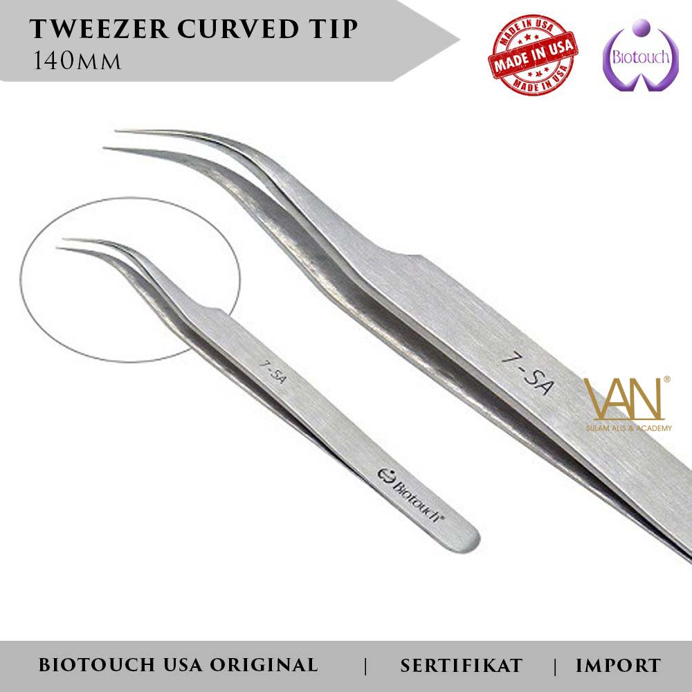 TWEEZER CURVED TIP 140MM / PINSET BENGKOK EYELASH / BULU MATA