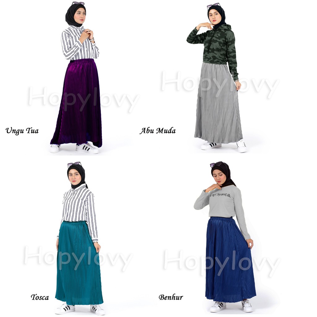 Rok Plisket Premium / Rok Rempel / Rok Mayung Plisket