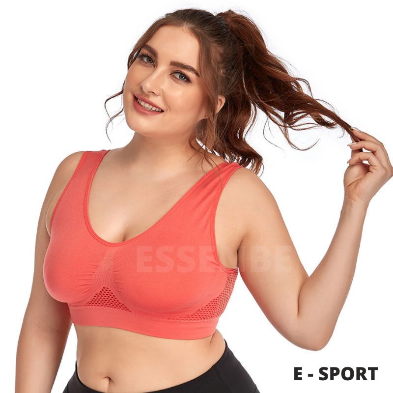 [Ada Jumbo] Exclusive Sport Bra Jumbo TANPA KAWAT | Bra Big Size + CUP BRA