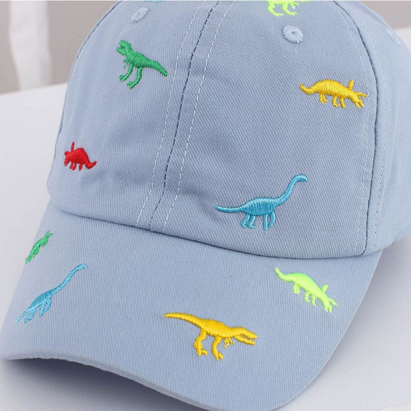 HIGH QUALITY Topi Anak 1 - 4 Tahun Baseball Topi Bayi Dino dengan Bordir warna warni Import / Topi Dino Star / Dino Trex CBKS VC