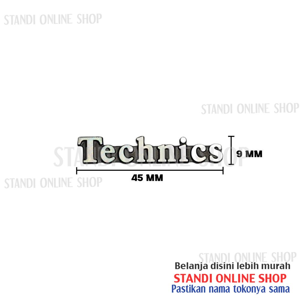 Emblem Aluminium Sticker Decals 3D Logo Technics Audio Speaker