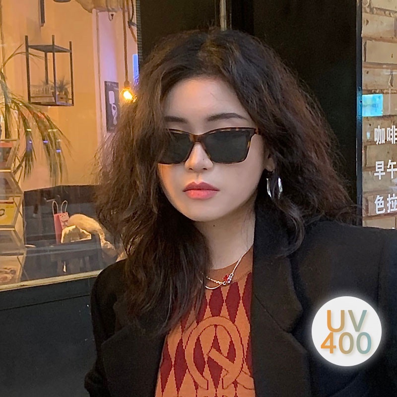 (YUZHU) COD Gaya Eropa dan Amerika Retro Cat Eye Sunglasses Perempuan INS Fashion Kepribadian Street Shooting Sunglasses