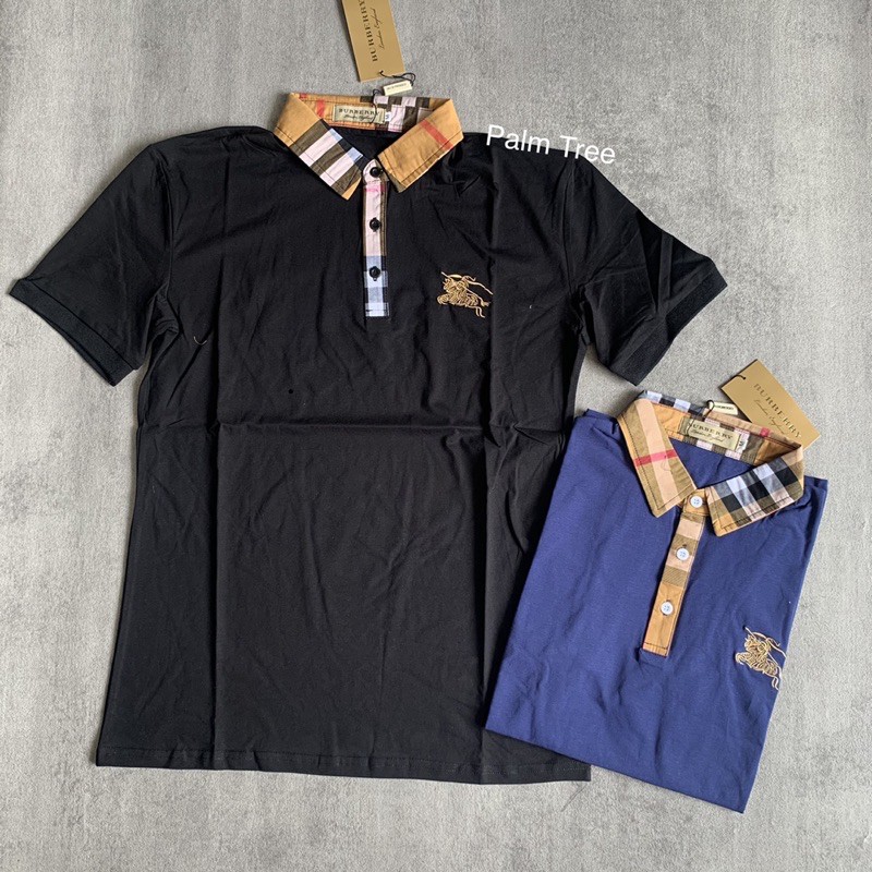 Kaos Polo Pria Burberry Kerah Classic Import